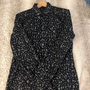 Prada L/S printed shirt. Size 39 with a 15.5” neck